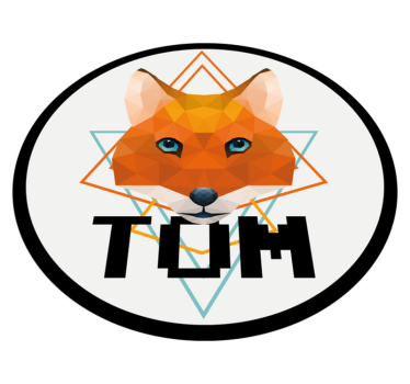 Geometriska-djur vilda räv personlig vinylmatta - Tenstickers
