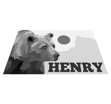 Anpassningsbar björn Vinylmatta namn - Tenstickers