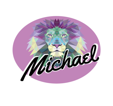 Anpassningsbart lejon Vinylmatta namn - Tenstickers