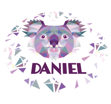 Geometrisk björn Vinylmatta namn - Tenstickers