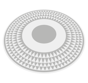 Koncentriska cirklar mönster Vinylmatta geometrisk - Tenstickers