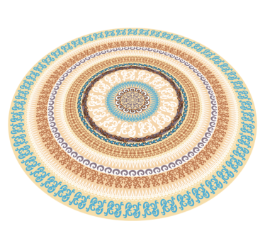 Mandala cirkel mönster Vinylmatta Mandala - Tenstickers