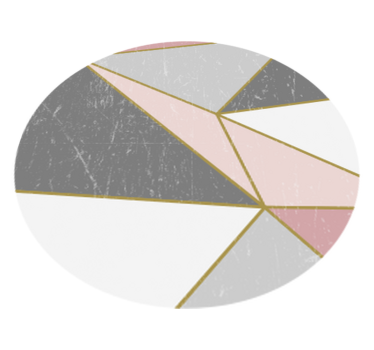 Geometriska marmorformer Vinylmatta geometrisk - Tenstickers