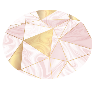 Geometrisk pastellmosaik vinylmatta - Tenstickers