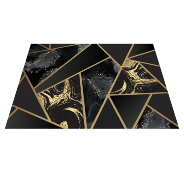 Geometrisk marmor fusion vinylmatta - Tenstickers