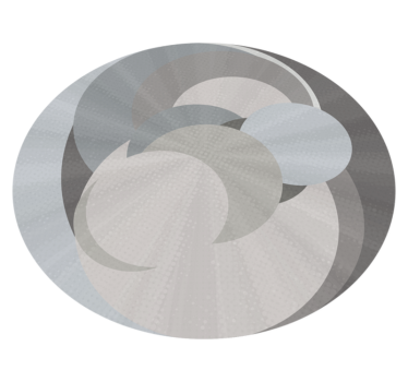 överlappande cirklar illusion Vinylmatta geometrisk - Tenstickers