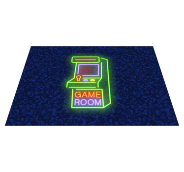 Neon spelrum skräddarsydda mattor - Tenstickers