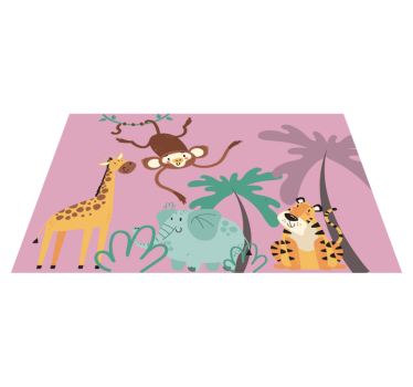 "boho" barn djungel barn matta - Tenstickers
