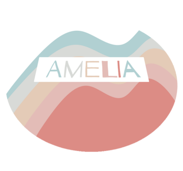 Anpassad randig namn design vinylmatta namn - Tenstickers