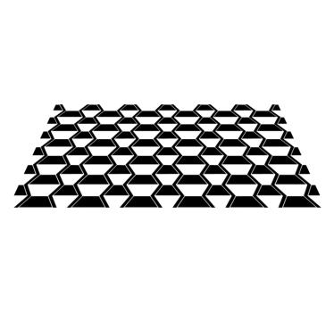 Geometriskt svartvitt mönster Vinylmatta geometrisk - Tenstickers