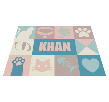 Katter personlig djurmatta - Tenstickers