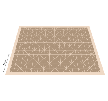 Beige mönstrade kakel geometriska mattor - Tenstickers