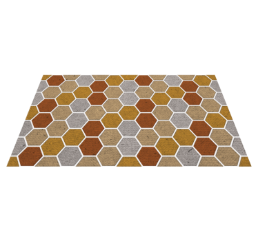 Honeycomb textur geometriska mattor - Tenstickers