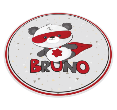 Superpanda personlig vinylmatta - Tenstickers