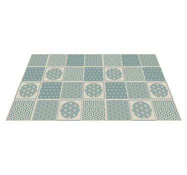 Geometriska mönstrade block Vinylmatta kakeleffekt - Tenstickers