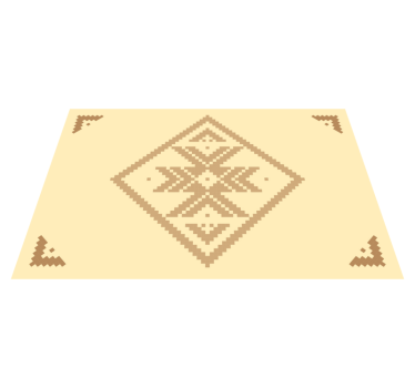 Elegant geometrisk kontrast Vinylmatta Vardagsrum - Tenstickers