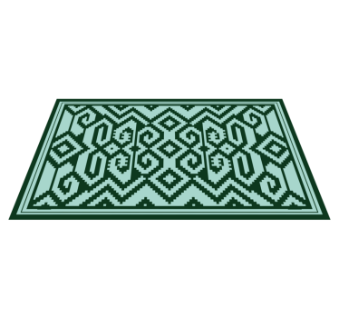 Gröna geometriska mönster Vinylmatta Scandinaviska - Tenstickers