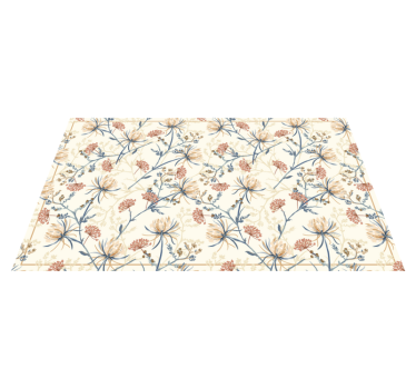 Blomma chinoiserie stil blomma matta - Tenstickers