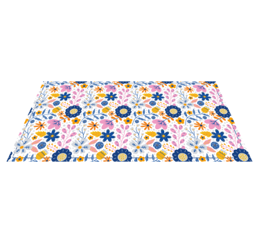 Vårens blommor vinylmatta natur - Tenstickers