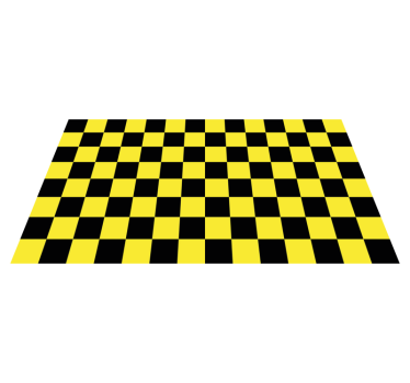 Gul och svart vinylmatta geometrisk - Tenstickers