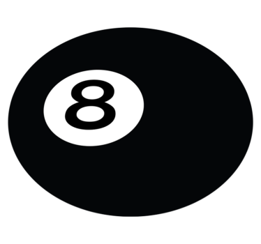 Biljardboll nummer 8 Vinylmatta Cirkulär - Tenstickers