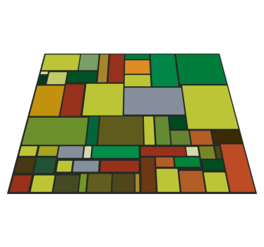 Flerfärgad retro mosaik Vinylmatta geometrisk - Tenstickers