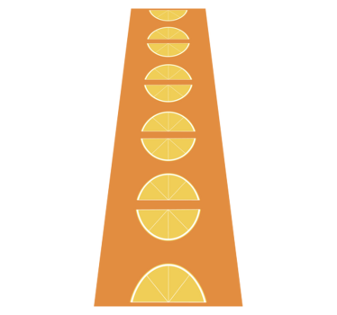 Citrusskivor Vinylmatta Kök - Tenstickers