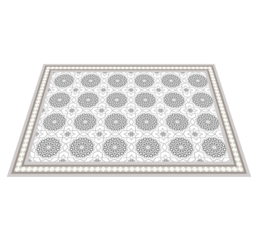 Marockansk ljusgrå design Vinylmatta Matsal - Tenstickers