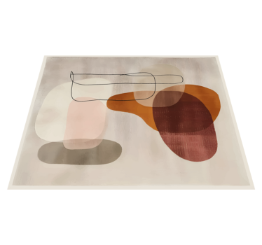 Abstrakta former Vinylmatta beige - Tenstickers