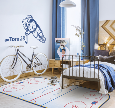 Ishockey pitch spel vinyl matta - Tenstickers