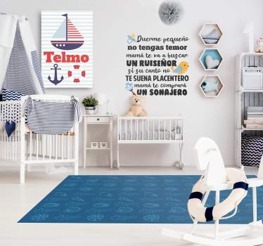 Marina motiv illustration Vinylmatta djur - Tenstickers