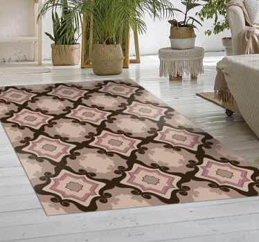 Barockkakel vintage vinylmatta - Tenstickers