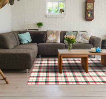 Jul tartan modern geometrisk matta - Tenstickers