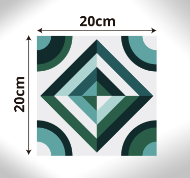 Retro figurer mosaik vinylmatta - Tenstickers