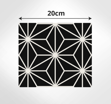 Asymmetrisk starburst Vinylmatta geometrisk - Tenstickers
