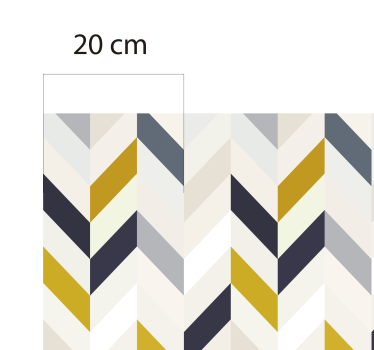 Chevron sicksack mönster Vinylmatta geometrisk - Tenstickers