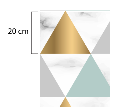 Geometrisk triangelmosaik Vinylmatta geometrisk - Tenstickers