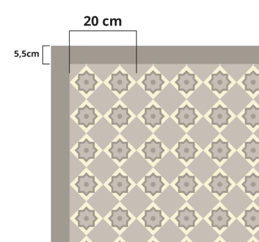 Cement beige plattor kakel matta - Tenstickers