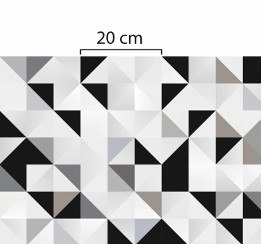 Grå trianglar mosaik vinylgolv - Tenstickers