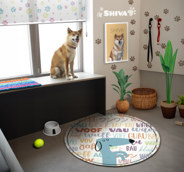hund skäll vinylmatta med djurmönster - Tenstickers