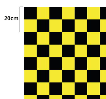 Gul och svart vinylmatta geometrisk - Tenstickers