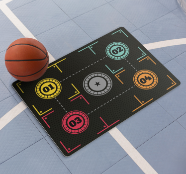 Basketträning Vinylmatta Rektangel - Tenstickers
