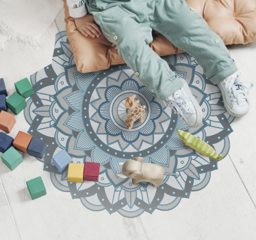 Rund matta vinylmatta - Tenstickers