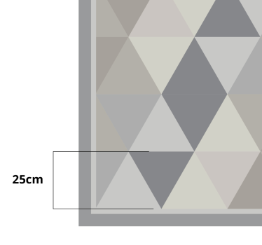 Triangulär grå harmoni Vinylmatta geometrisk - Tenstickers