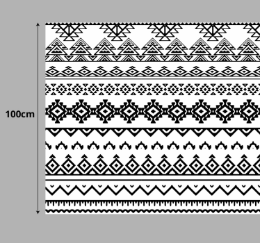 Etniska svartvita geometriska mattor - Tenstickers