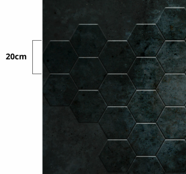 Hexagoner betong textur sten vinylgolv - Tenstickers
