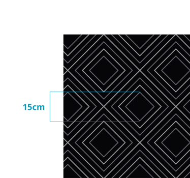 Monokromatisk geometrisk Vinylmatta geometrisk - Tenstickers
