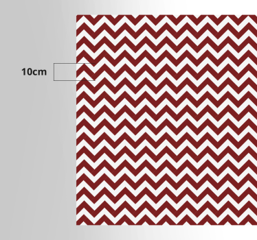 Röd chevronstil Vinylmatta geometrisk - Tenstickers
