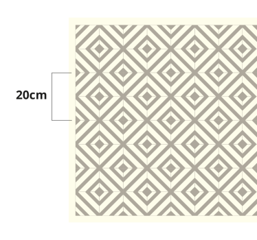 Diamantinspiration Vinylmatta geometrisk - Tenstickers