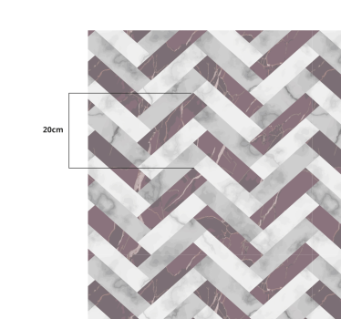 Chevronmönsteröverlägg Vinylmatta geometrisk - Tenstickers